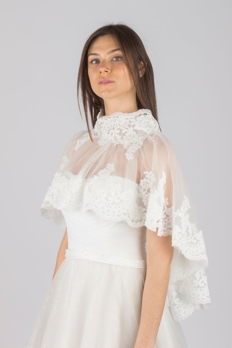 MANTELLINA BORDO PIZZO + APPLIC. A9AILT23C