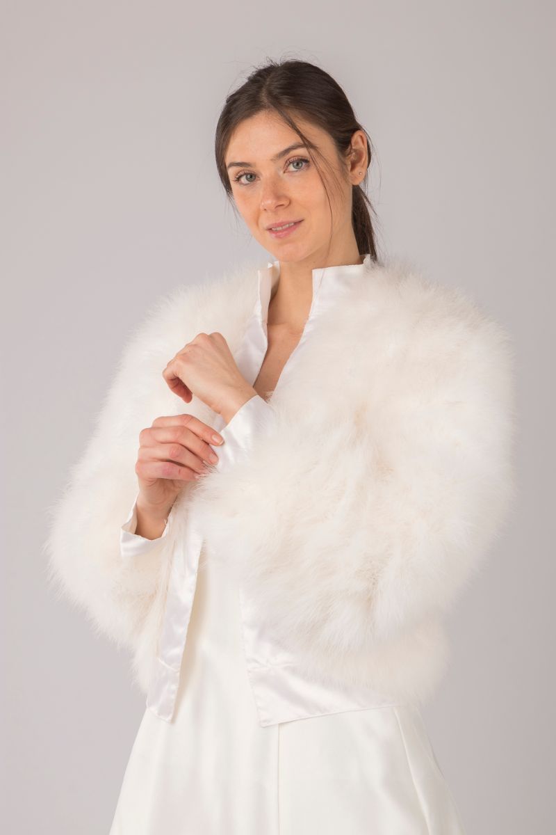 BOLERO BOMBER IN MARABOUT M7E1020