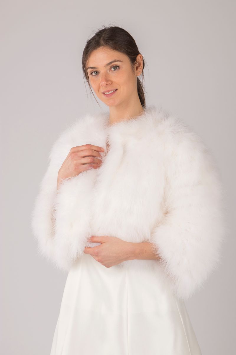 BOLERO MARINARA IN MARABOUT M7E1258