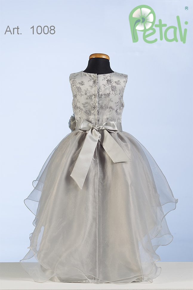 ABITO DAMIGELLA CON GONNA IN ORGANZA A3R1008 - immagine 2